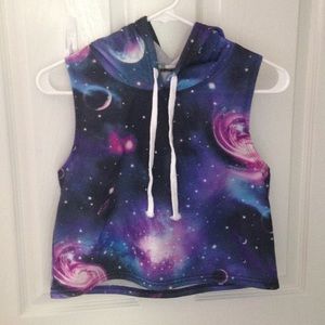 No Sleeve Galaxy Hoodie